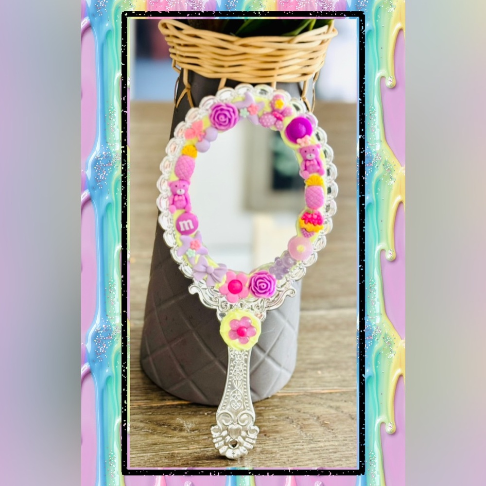 Handmade Design Colorful Handheld Mirror